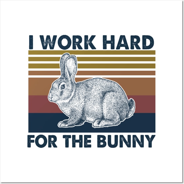 Rabbit I Work Hard Wall Art by adalynncpowell